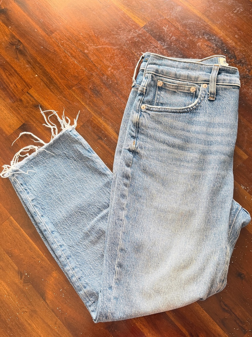 Madewell Light Blue Denim Jeans with Branded Button